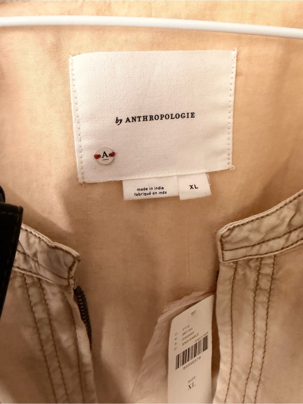 Light Tan Women's Utility Zip Jacket - Picture 2 of 4